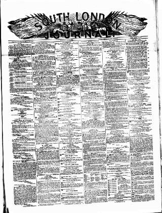 cover page of South London Journal published on May 20, 1893