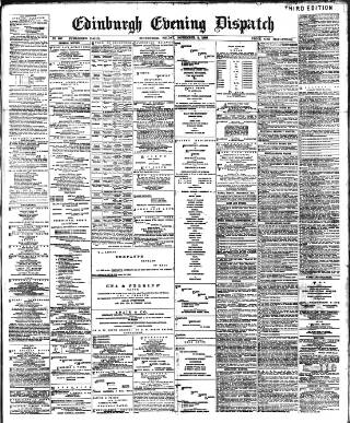 cover page of Edinburgh Evening Dispatch published on November 2, 1888