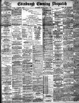 cover page of Edinburgh Evening Dispatch published on August 2, 1897