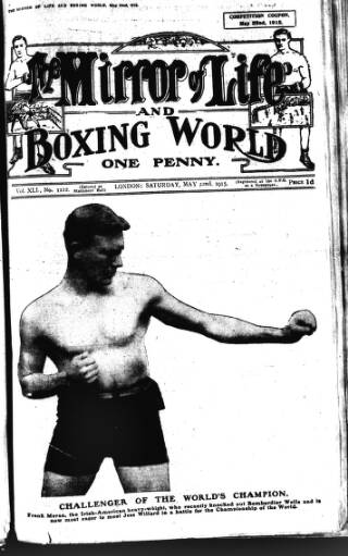 cover page of Boxing World and Mirror of Life published on May 22, 1915