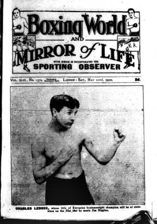 cover page of Boxing World and Mirror of Life published on May 22, 1920