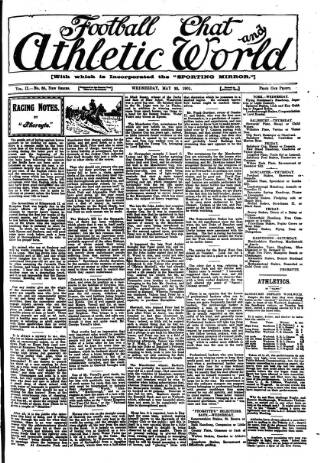 cover page of Athletic Chat published on May 22, 1901