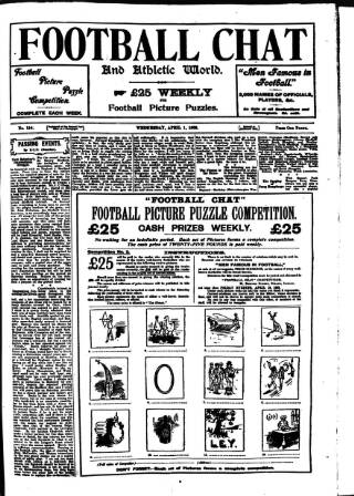cover page of Athletic Chat published on April 1, 1903