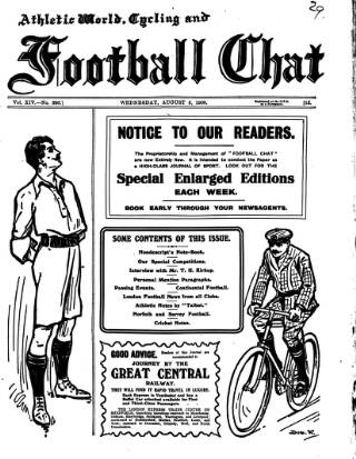 cover page of Athletic Chat published on August 5, 1908