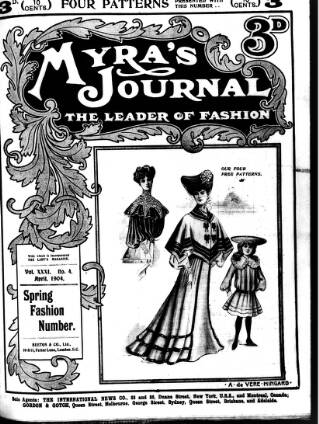 cover page of Myra's Journal of Dress and Fashion published on April 1, 1904