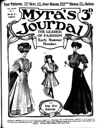 cover page of Myra's Journal of Dress and Fashion published on May 1, 1907