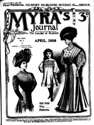 cover page of Myra's Journal of Dress and Fashion published on April 1, 1908