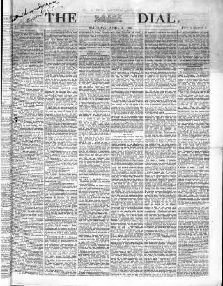 cover page of Dial published on April 2, 1864