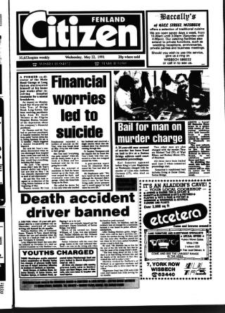 cover page of Fenland Citizen published on May 22, 1991