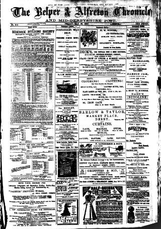 cover page of Belper & Alfreton Chronicle published on May 22, 1896