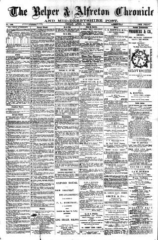 cover page of Belper & Alfreton Chronicle published on April 1, 1898