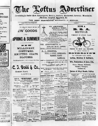cover page of Loftus Advertiser published on June 13, 1913
