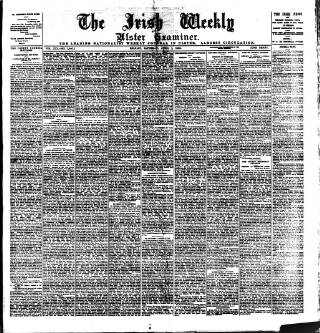 cover page of Irish Weekly and Ulster Examiner published on April 1, 1899