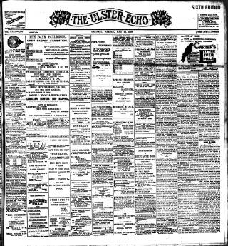 cover page of Ulster Echo published on May 22, 1903