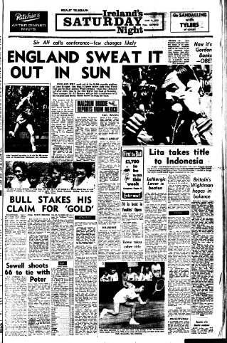 cover page of Ireland's Saturday Night published on June 13, 1970