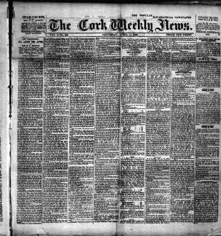 cover page of Cork Weekly News published on April 1, 1893