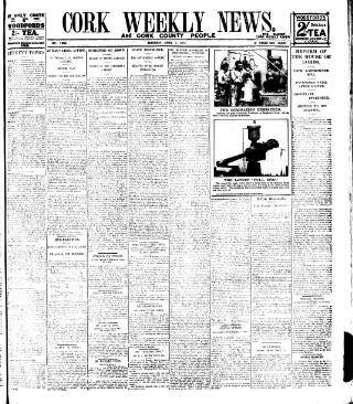 cover page of Cork Weekly News published on April 1, 1911