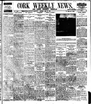 cover page of Cork Weekly News published on June 13, 1914