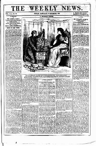 cover page of Dublin Weekly News published on December 13, 1879