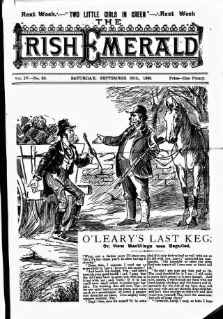 cover page of Irish Emerald published on September 28, 1895