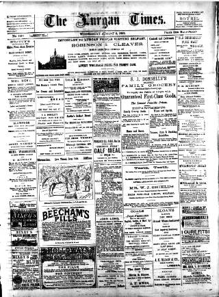 cover page of Lurgan Times published on August 2, 1893