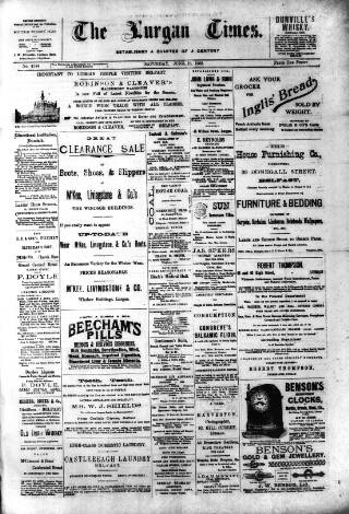 cover page of Lurgan Times published on June 13, 1903