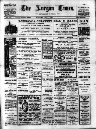 cover page of Lurgan Times published on April 1, 1911