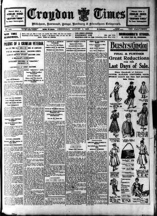 cover page of Croydon Times published on August 2, 1916