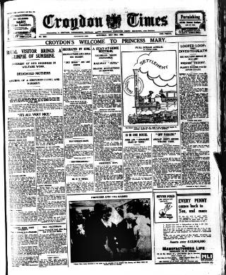 cover page of Croydon Times published on May 22, 1926