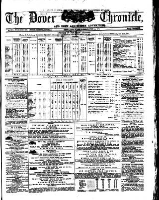 cover page of Dover Chronicle published on June 13, 1873