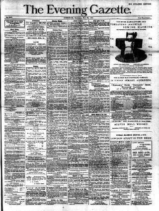 cover page of Evening Gazette (Aberdeen) published on May 22, 1890