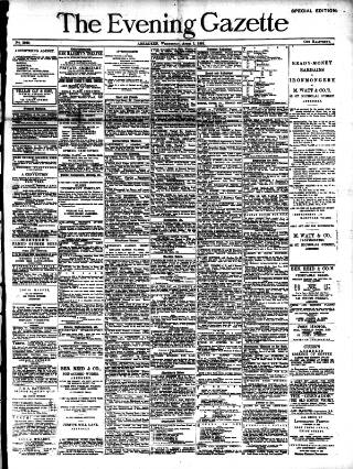 cover page of Evening Gazette (Aberdeen) published on April 1, 1891