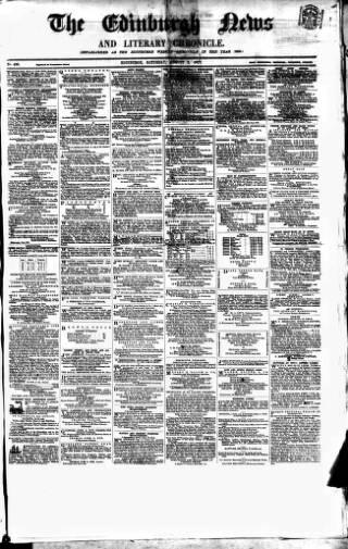 cover page of Edinburgh News and Literary Chronicle published on August 2, 1856