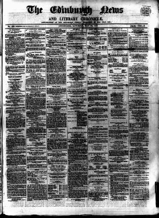 cover page of Edinburgh News and Literary Chronicle published on May 22, 1858