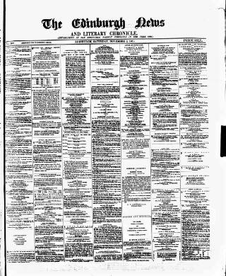 cover page of Edinburgh News and Literary Chronicle published on November 2, 1861