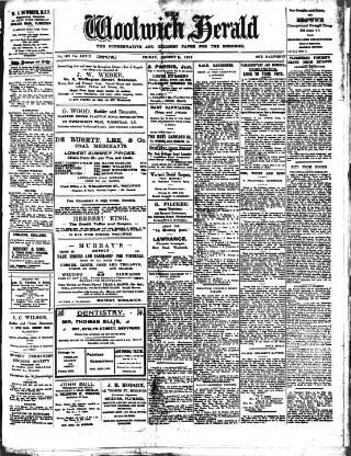 cover page of Woolwich Herald published on August 2, 1912