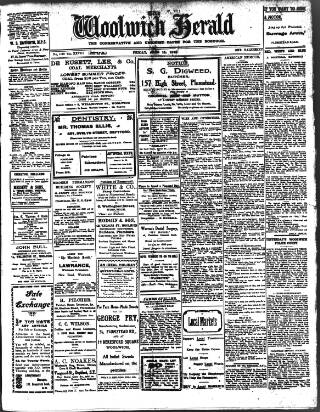 cover page of Woolwich Herald published on June 13, 1913