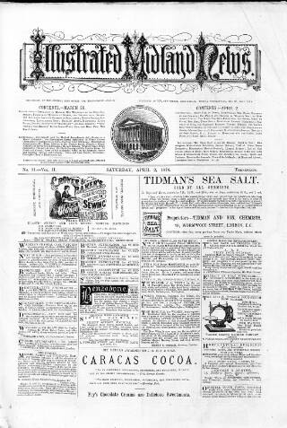 cover page of Illustrated Midland News published on April 2, 1870