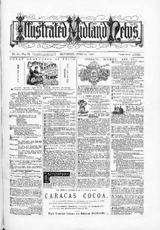 cover page of Illustrated Midland News published on June 25, 1870