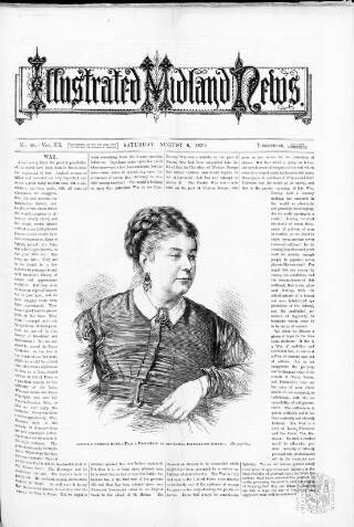 cover page of Illustrated Midland News published on August 6, 1870