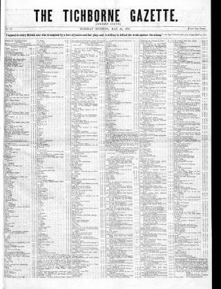 cover page of Tichborne Gazette published on May 28, 1872
