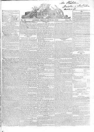 cover page of Nation published on June 25, 1824