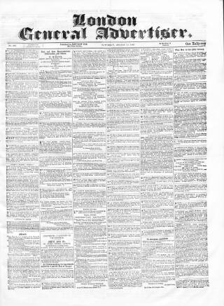cover page of Morning Mail (London) published on August 11, 1866
