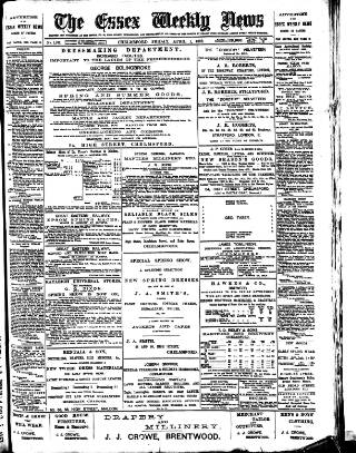 cover page of Essex Weekly News published on April 1, 1892