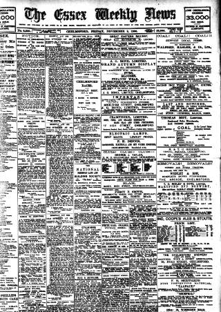cover page of Essex Weekly News published on November 2, 1906