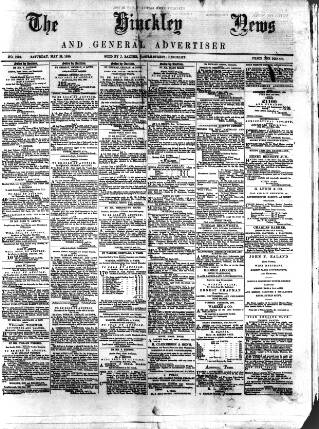 cover page of Hinckley News published on May 22, 1880
