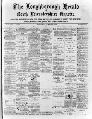 cover page of Loughborough Herald & North Leicestershire Gazette published on May 22, 1884