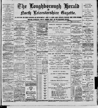 cover page of Loughborough Herald & North Leicestershire Gazette published on June 13, 1889