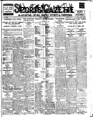 cover page of Sports Gazette (Middlesbrough) published on April 11, 1931