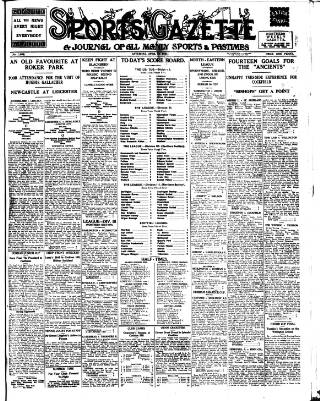 cover page of Sports Gazette (Middlesbrough) published on April 18, 1931